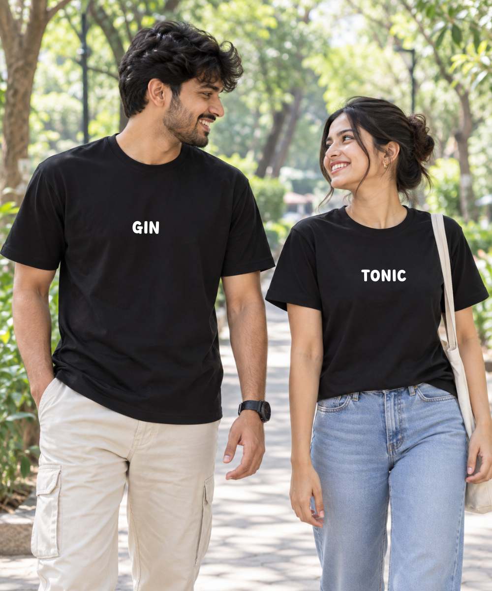 Gin & Tonic – Couple Regular Fit T-shirts (Set of 2)