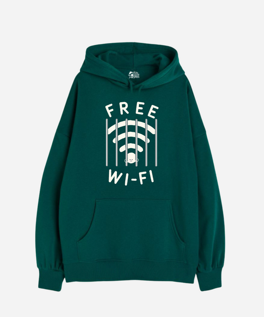 Free Wifi - Oversized Winter Dreams: Premium 400 GSM Hoodies