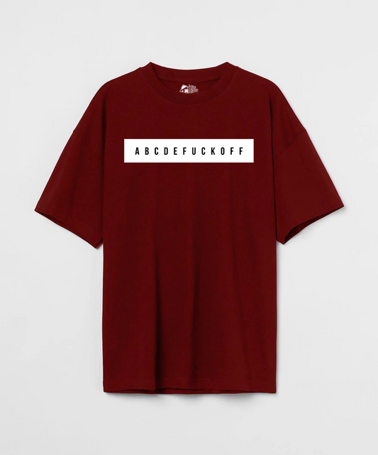 ABCDEFUCKOFF 240 GSM Unisex Oversized T-shirt