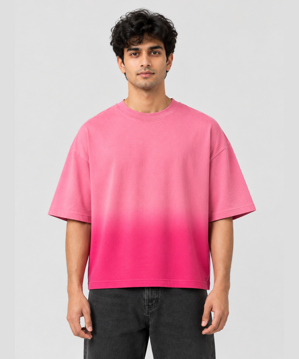 Pink Ombre Oversized T-shirt — Boxy Fit