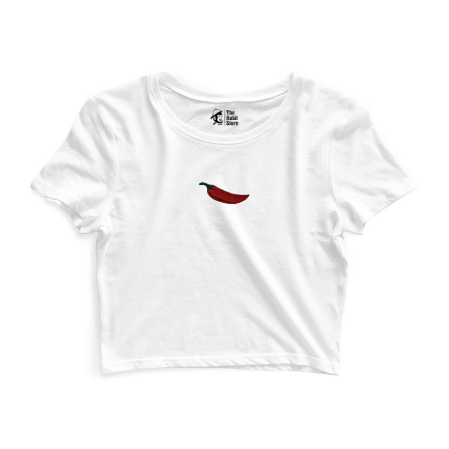 Too Hot To Handle 🌶 Embroidered Women’s Crop Top