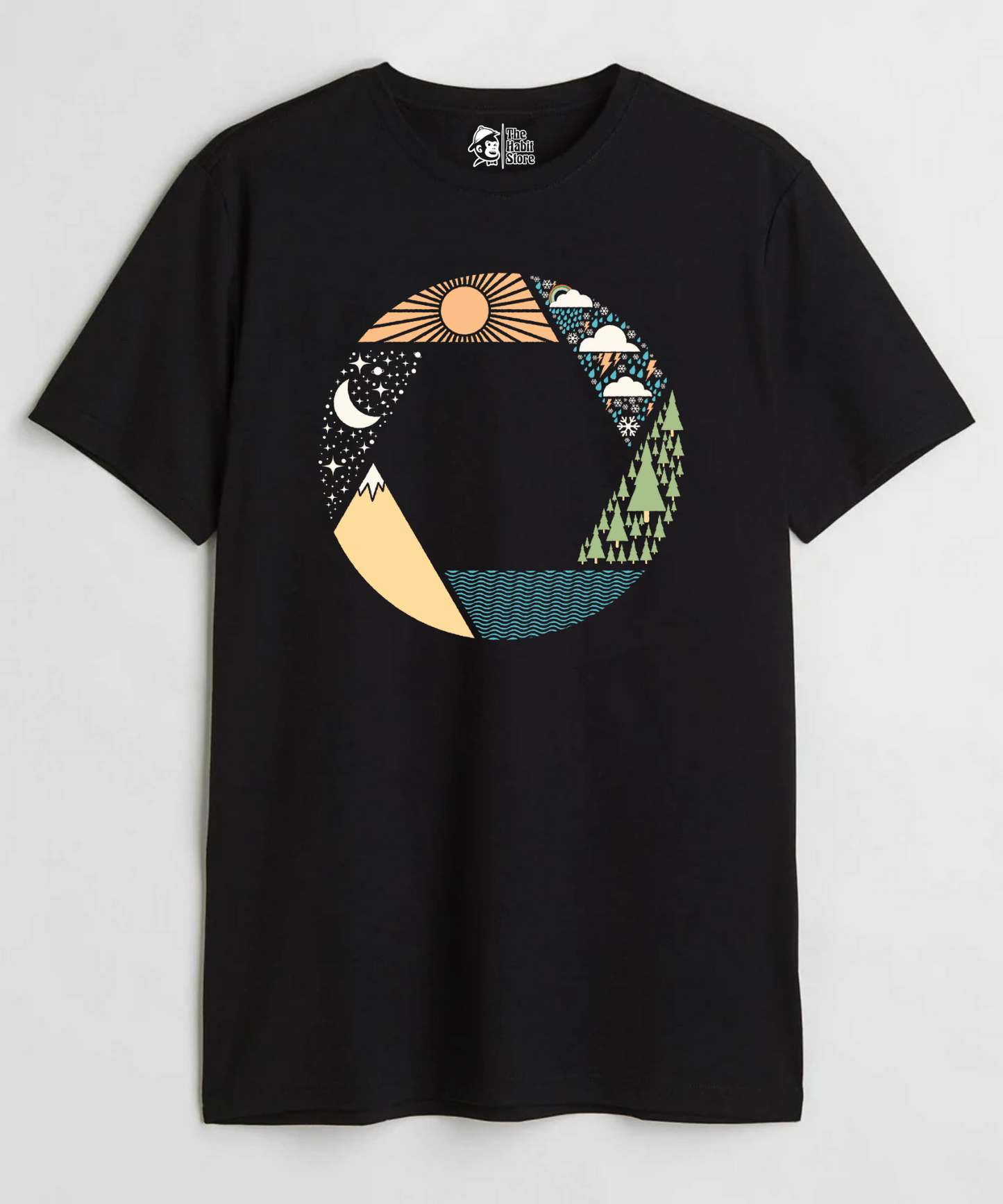 Capture Nature Unisex Round Neck Half Sleeve T-shirt