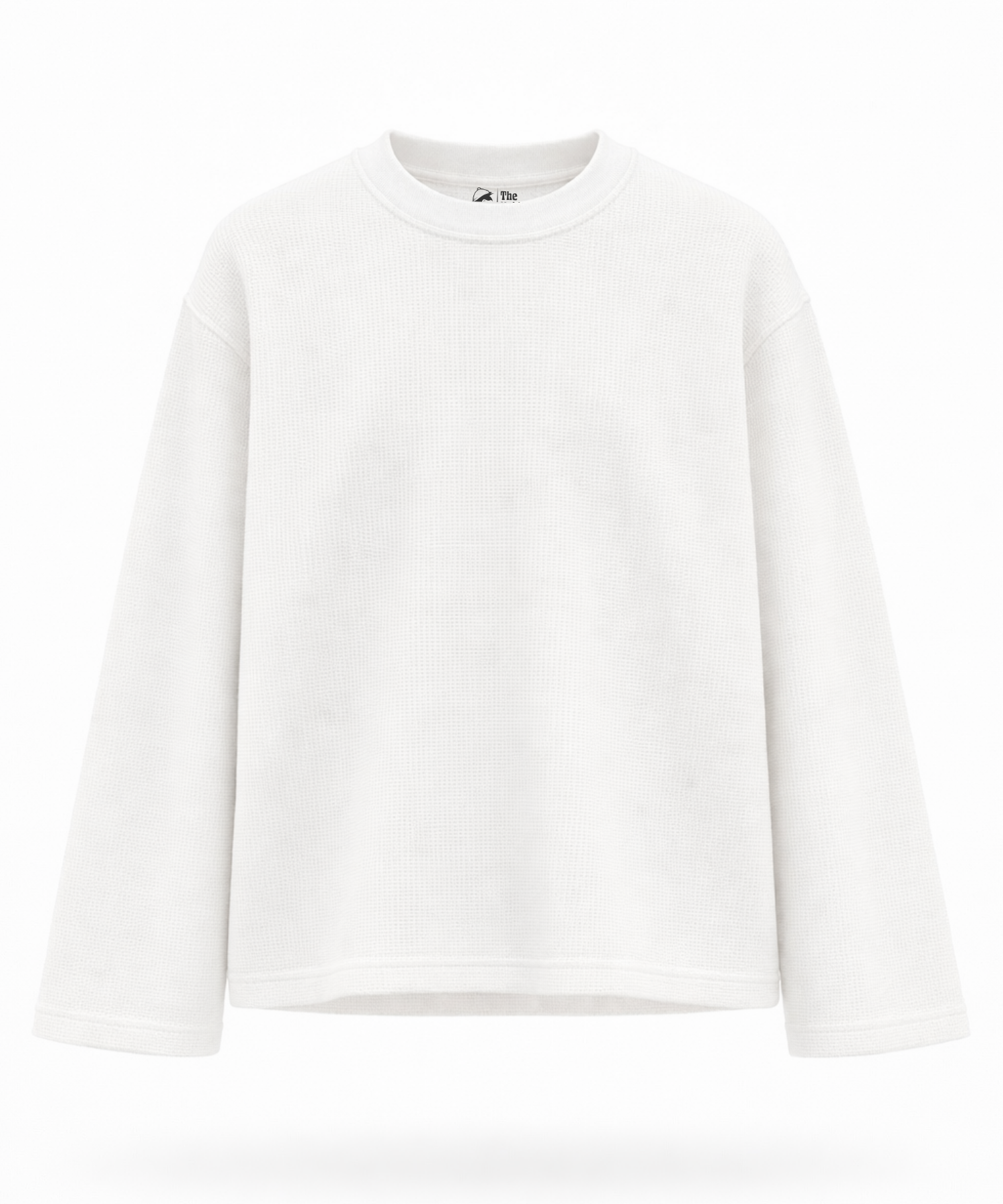 Off White - Waffle Knit Oversized Full Sleeve