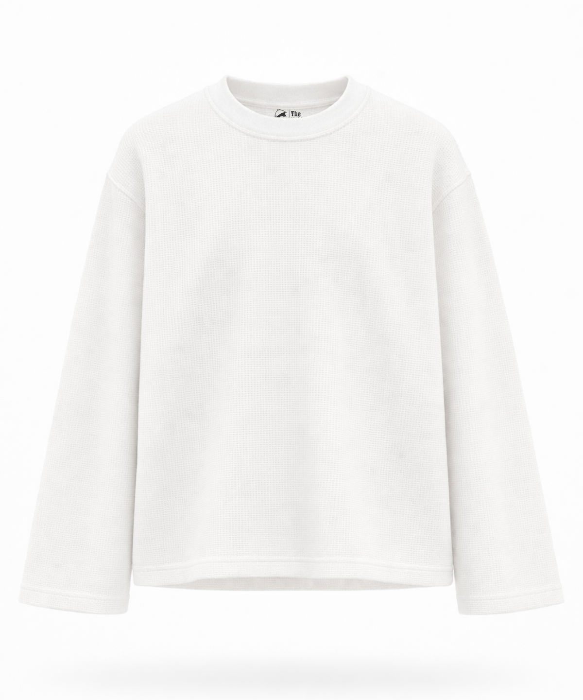 Off White - Waffle Knit Oversized Full Sleeve