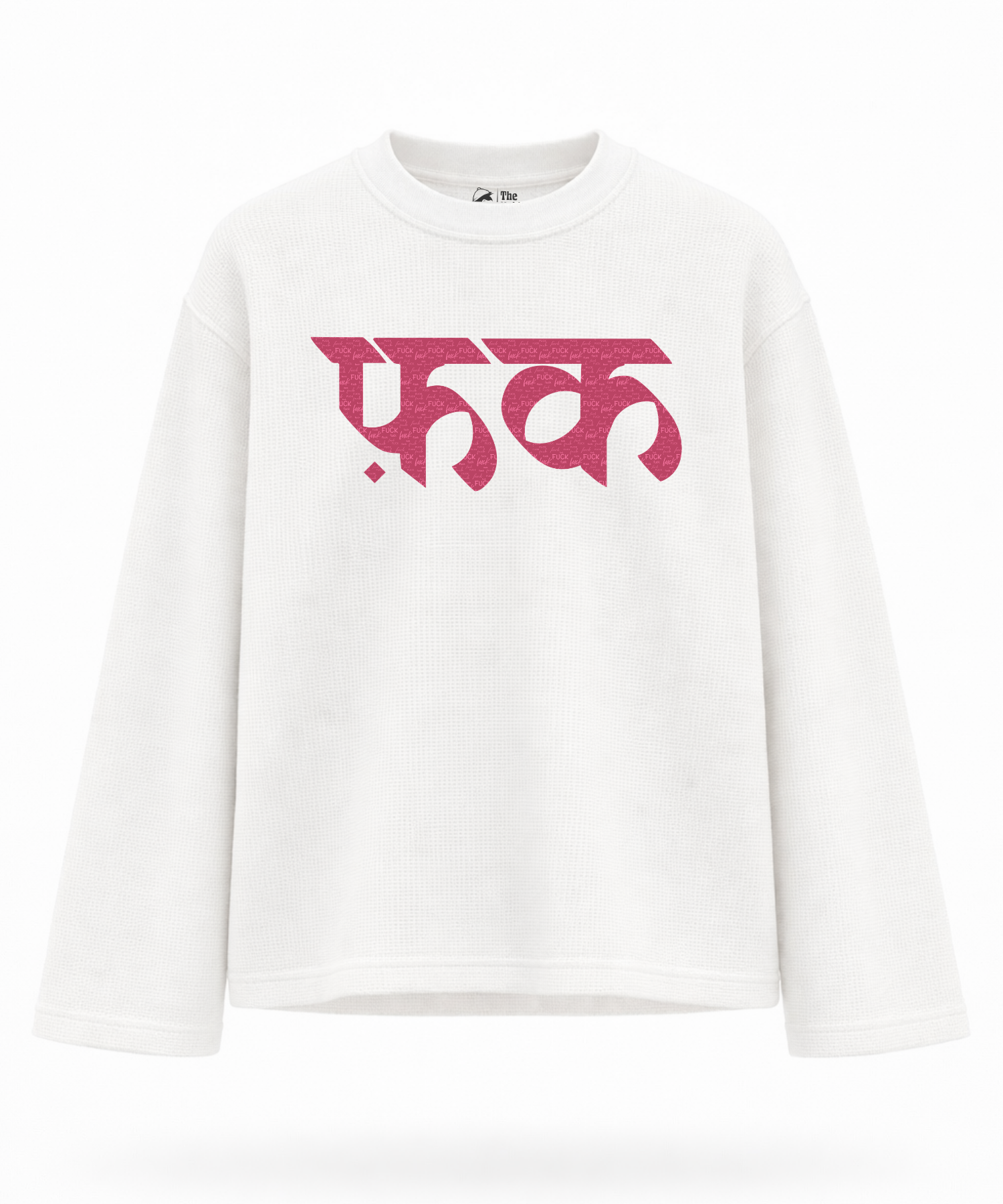 Fu*k - Waffle Knit Oversized Full Sleeve