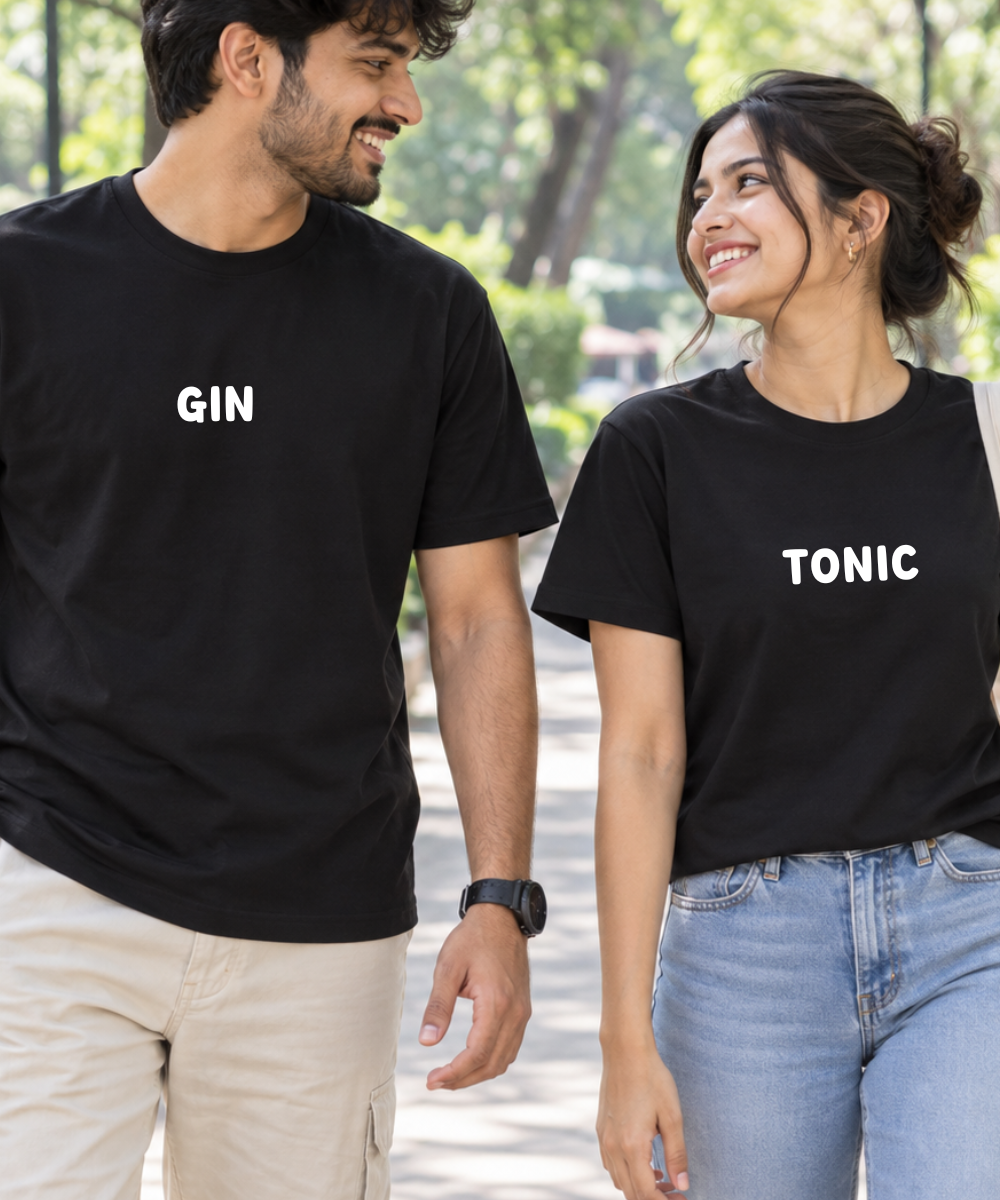 Gin & Tonic – Couple Regular Fit T-shirts (Set of 2)