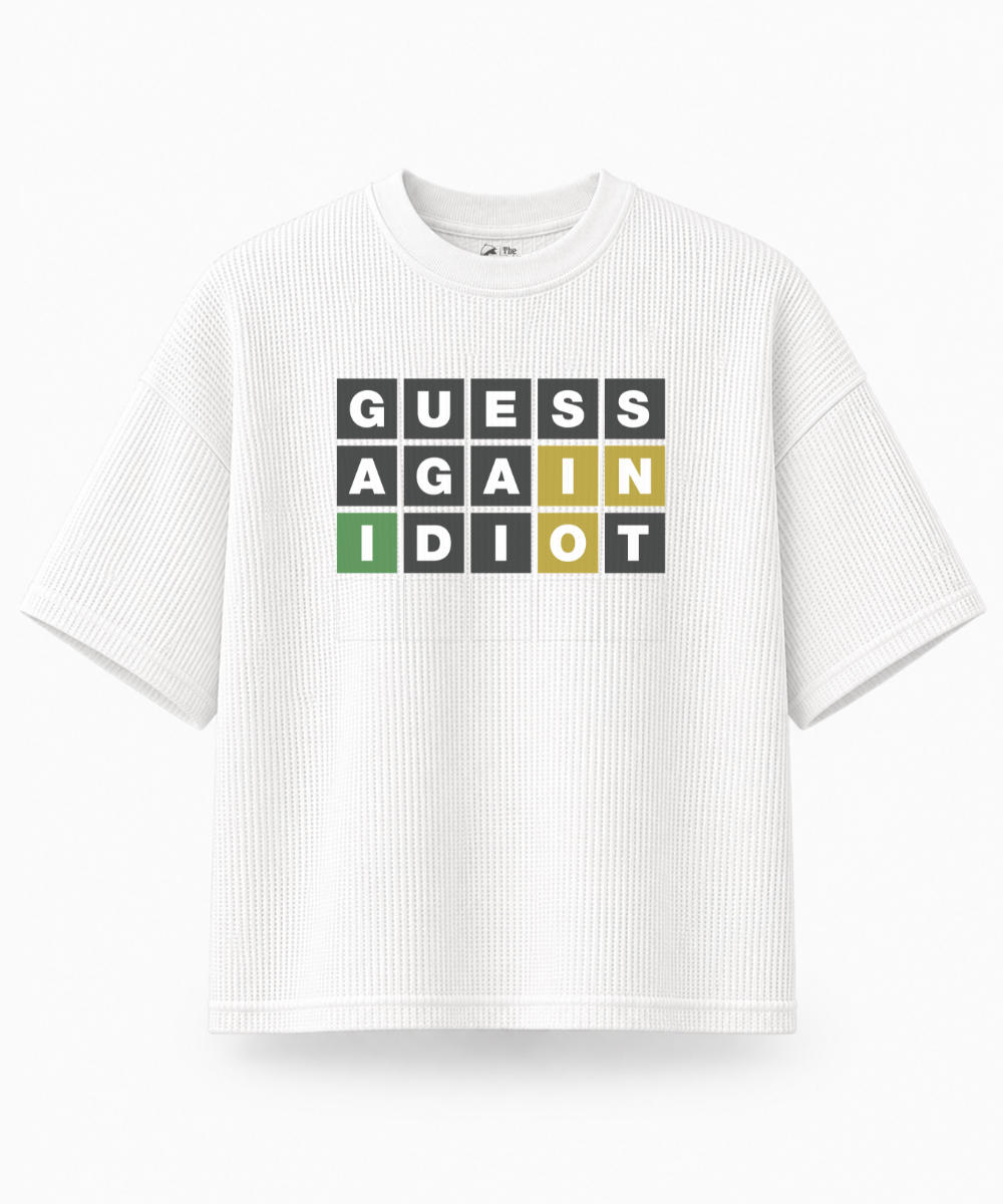 Guess Again — Waffle Knit Boxy Oversized T-shirt