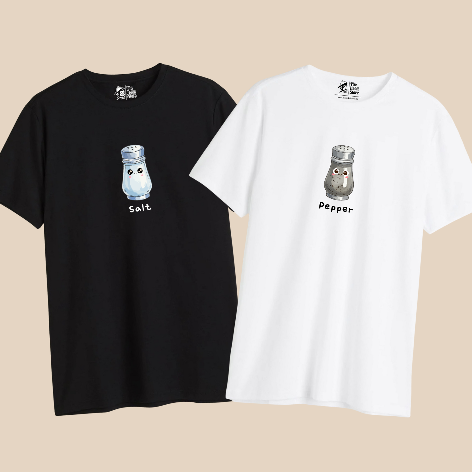 Salt & Pepper – Couple Regular Fit T-shirts (Set of 2)