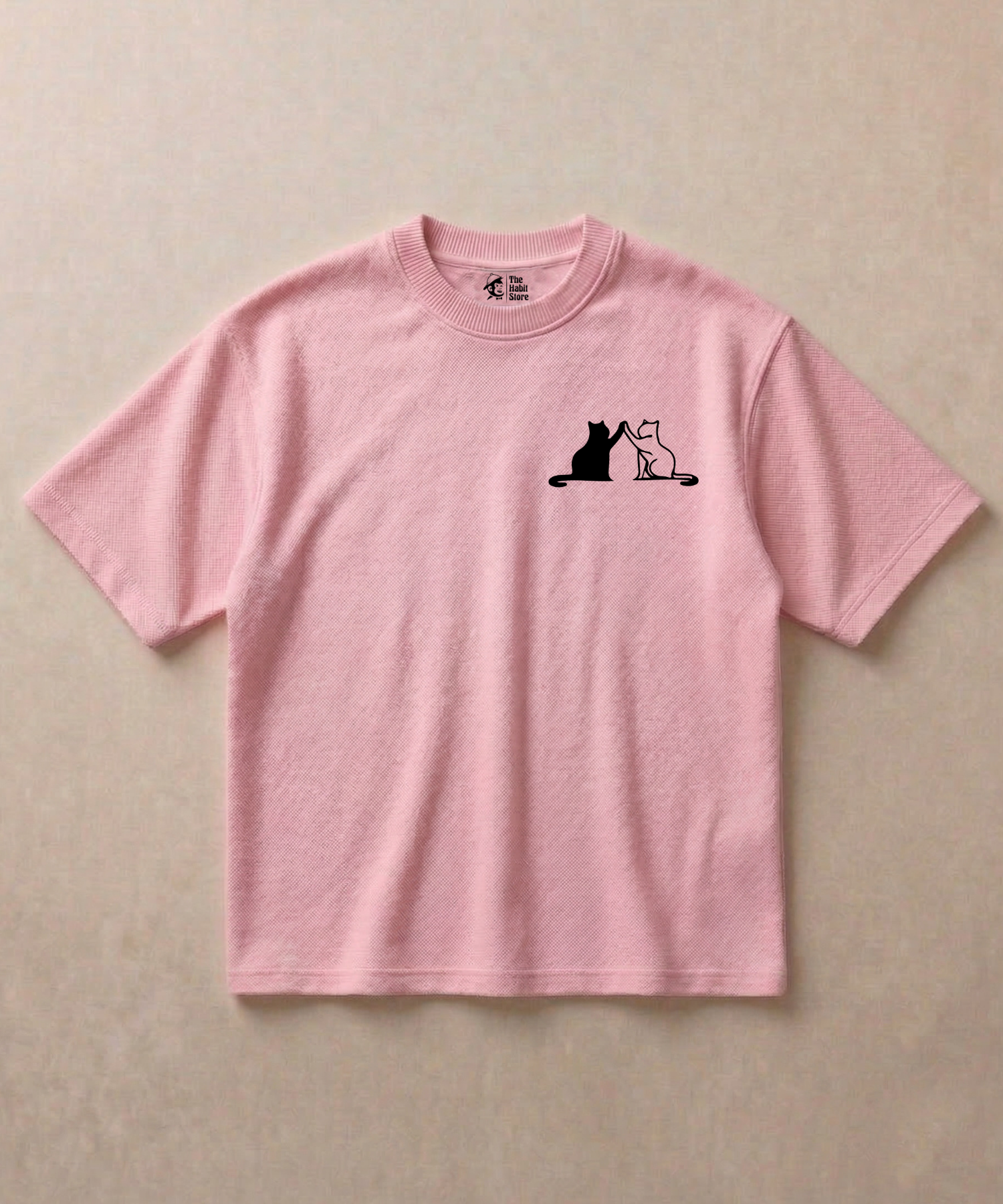 Cats High Five - Premium French Terry Oversized T-shirt
