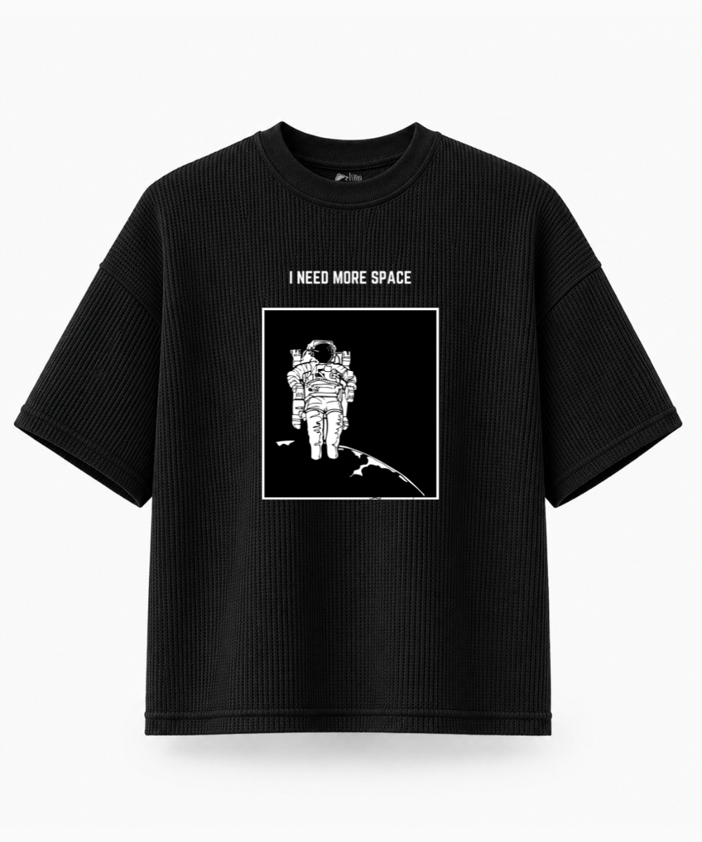 I Need More Space — Waffle Knit Boxy Oversized T-shirt