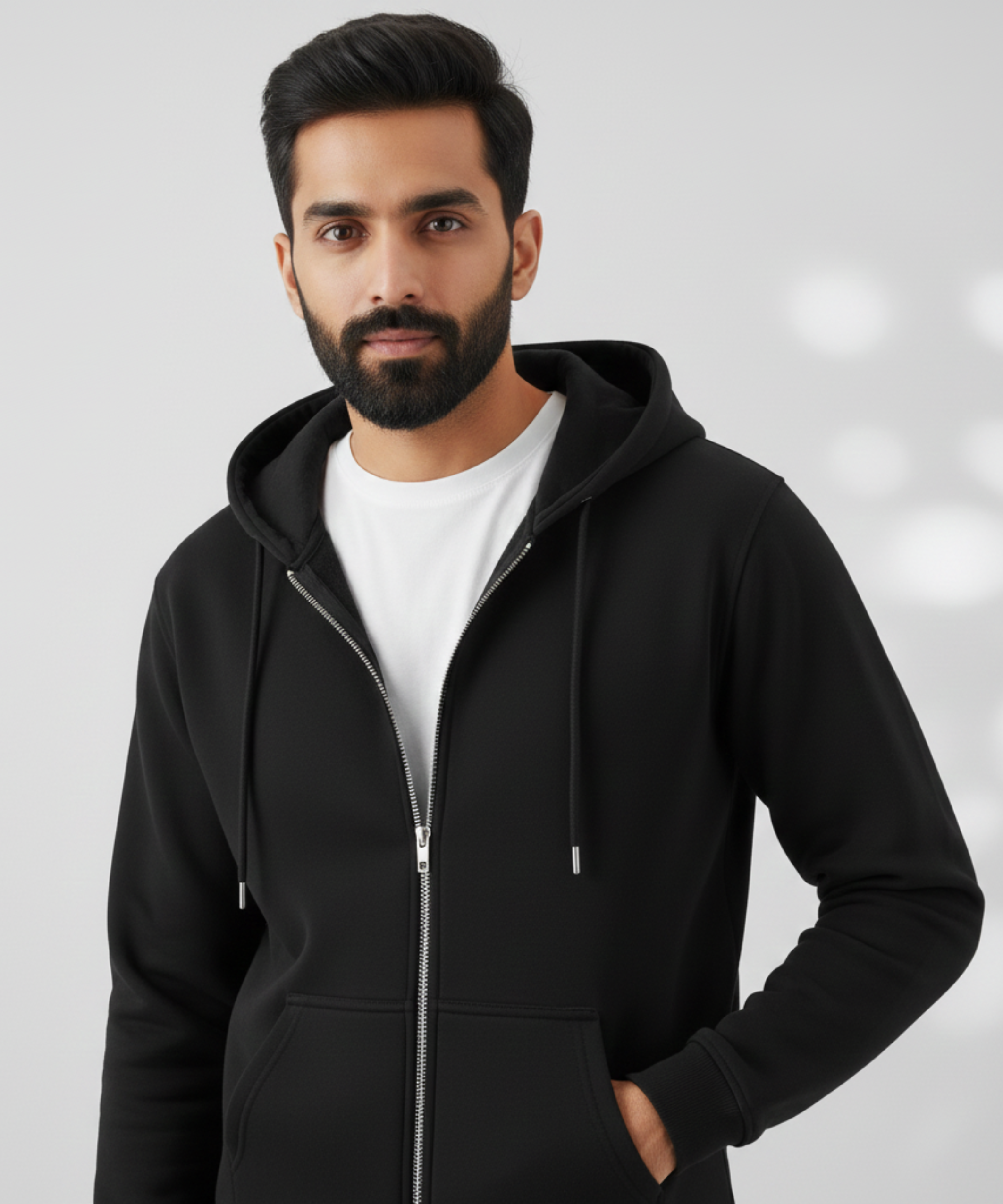 Cozy Haven: Unisex 400 GSM Fleece Wonderland Zipper Hoodie