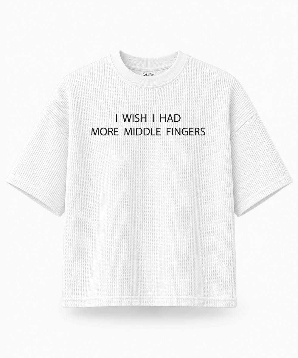 I Wish — Waffle Knit Boxy Oversized T-shirt