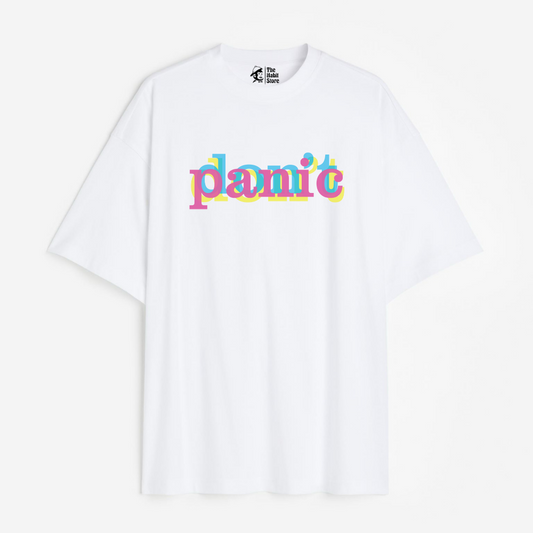 Don't Panic Lightweight 180 GSM Unisex Oversized T-shirts