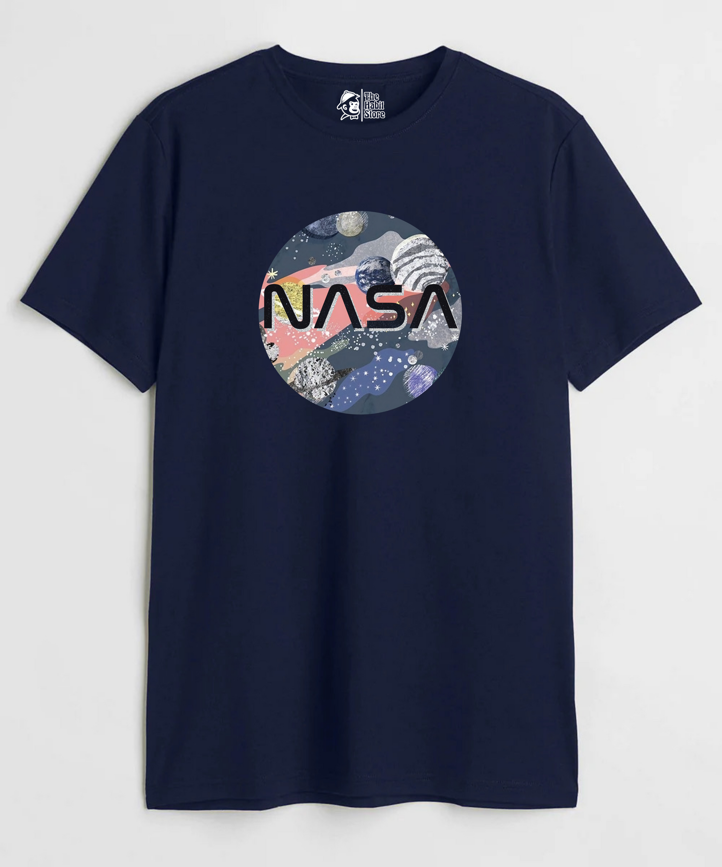 NASA Unisex Round Neck Half Sleeve T-shirt