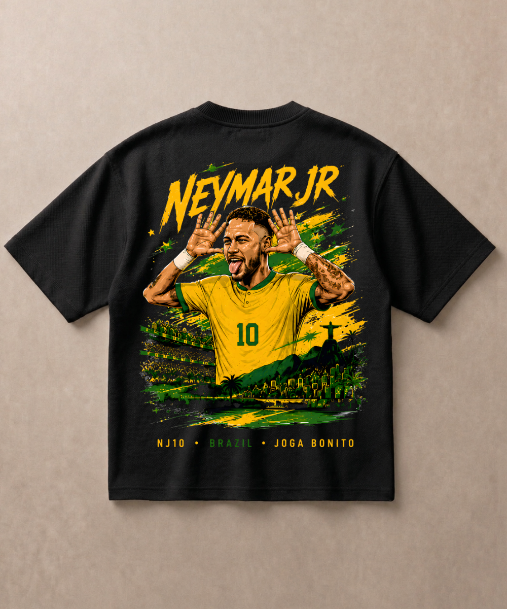 Neymar Brazil — Premium Football French Terry Oversized T-shirt