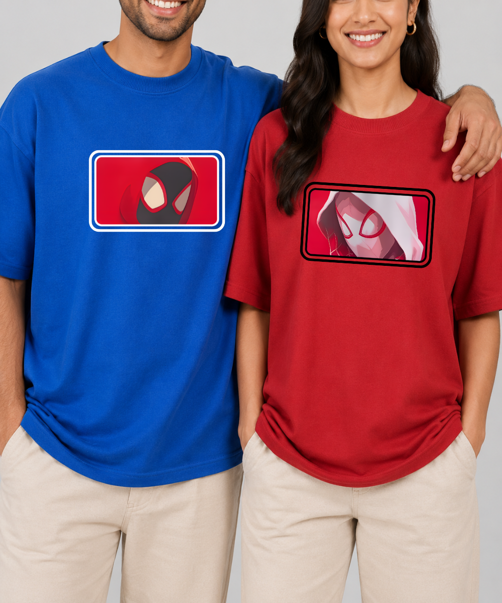 Spider-Man / Spider-Gwen – Couple Oversized Fit T-shirts (Set of 2)