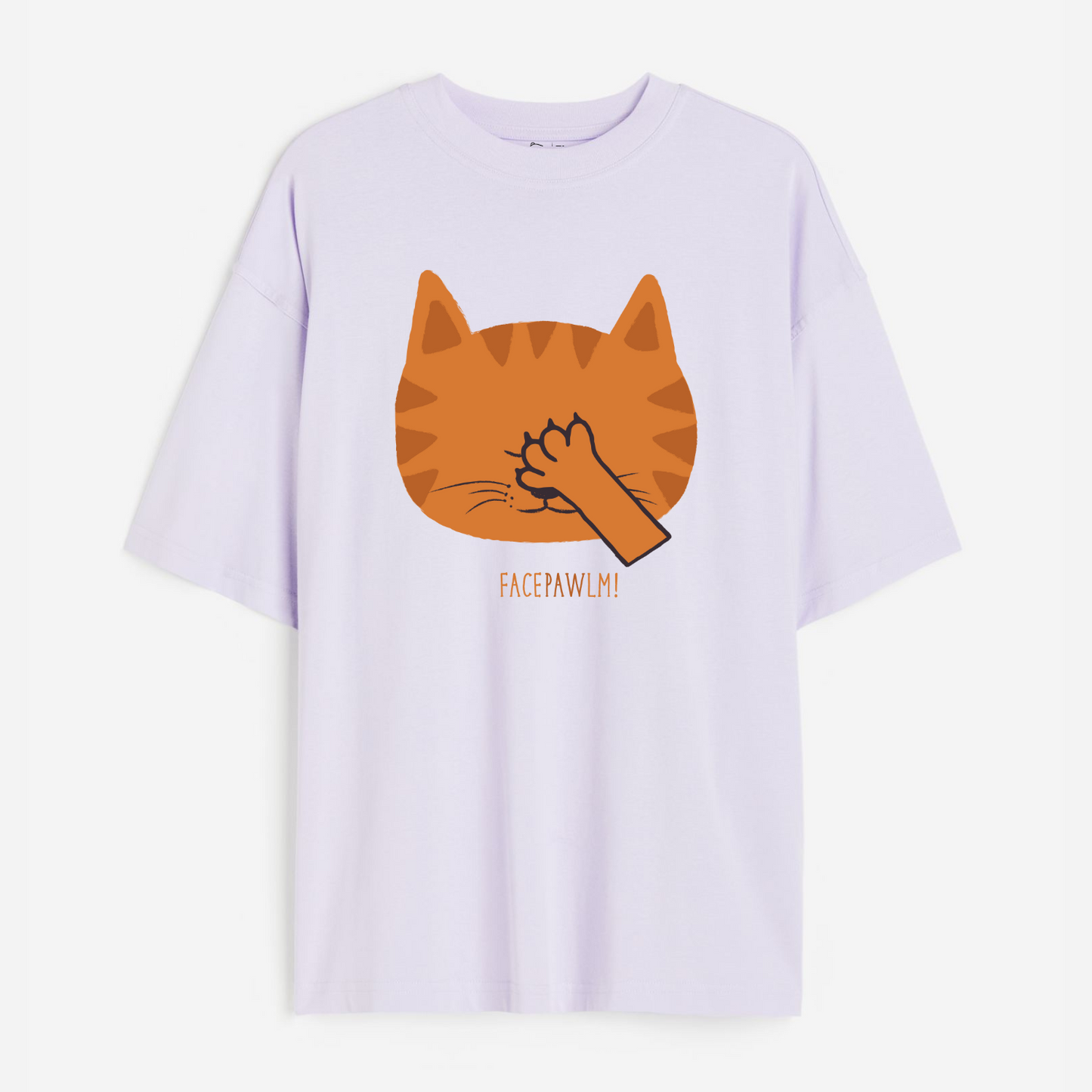 Facepawlm Lightweight 180 GSM Unisex Oversized T-shirt