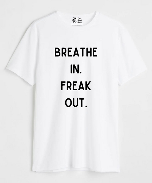 Deap Breaths Unisex Round Neck Half Sleeve T-shirt