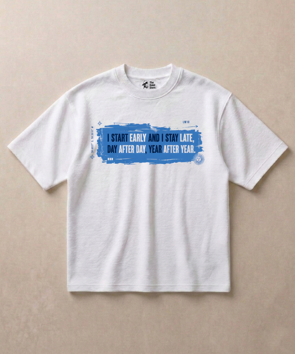 Messi Argentina — Premium Football French Terry Oversized T-shirt