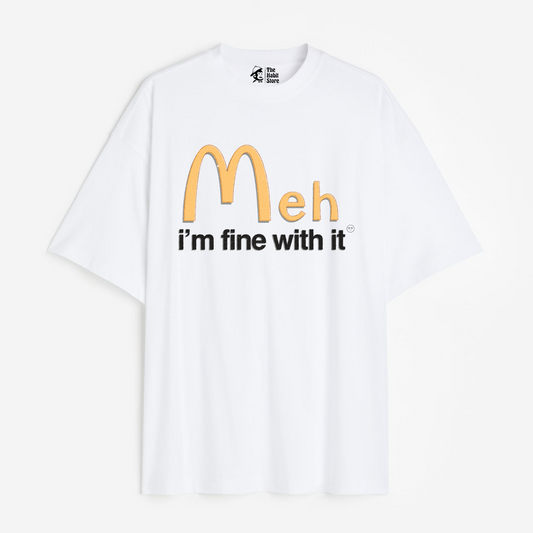 MehDonalds Lightweight 180 GSM Unisex Oversized T-shirt