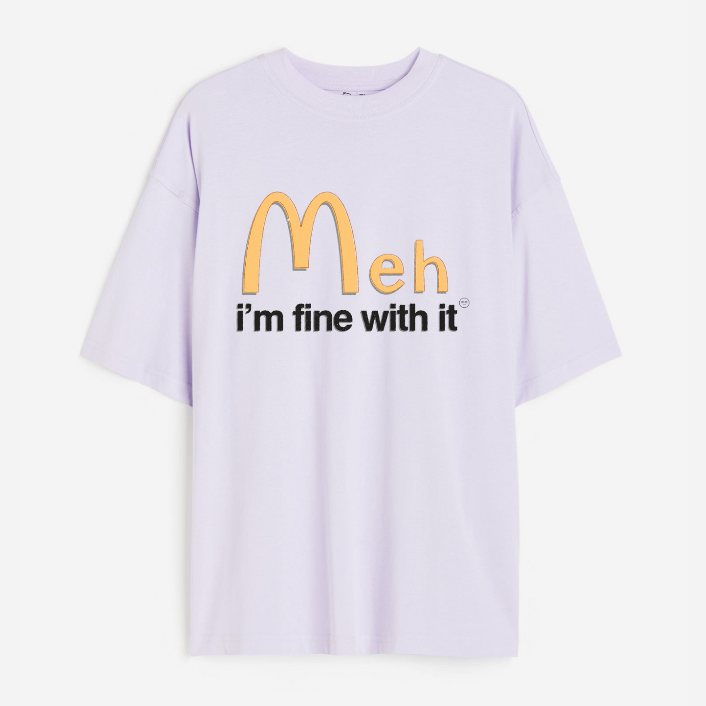MehDonalds Lightweight 180 GSM Unisex Oversized T-shirt