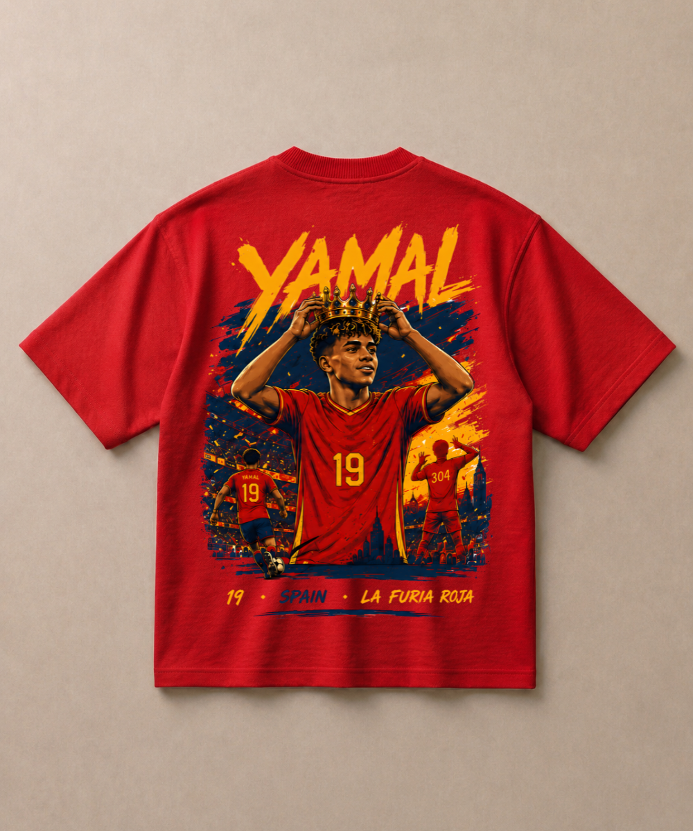 Yamal Spain — Premium Football French Terry Oversized T-shirt