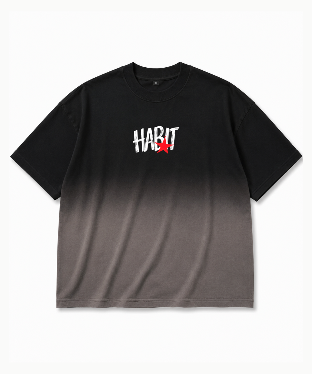 Black Ombre Oversized T-shirt — Boxy Fit