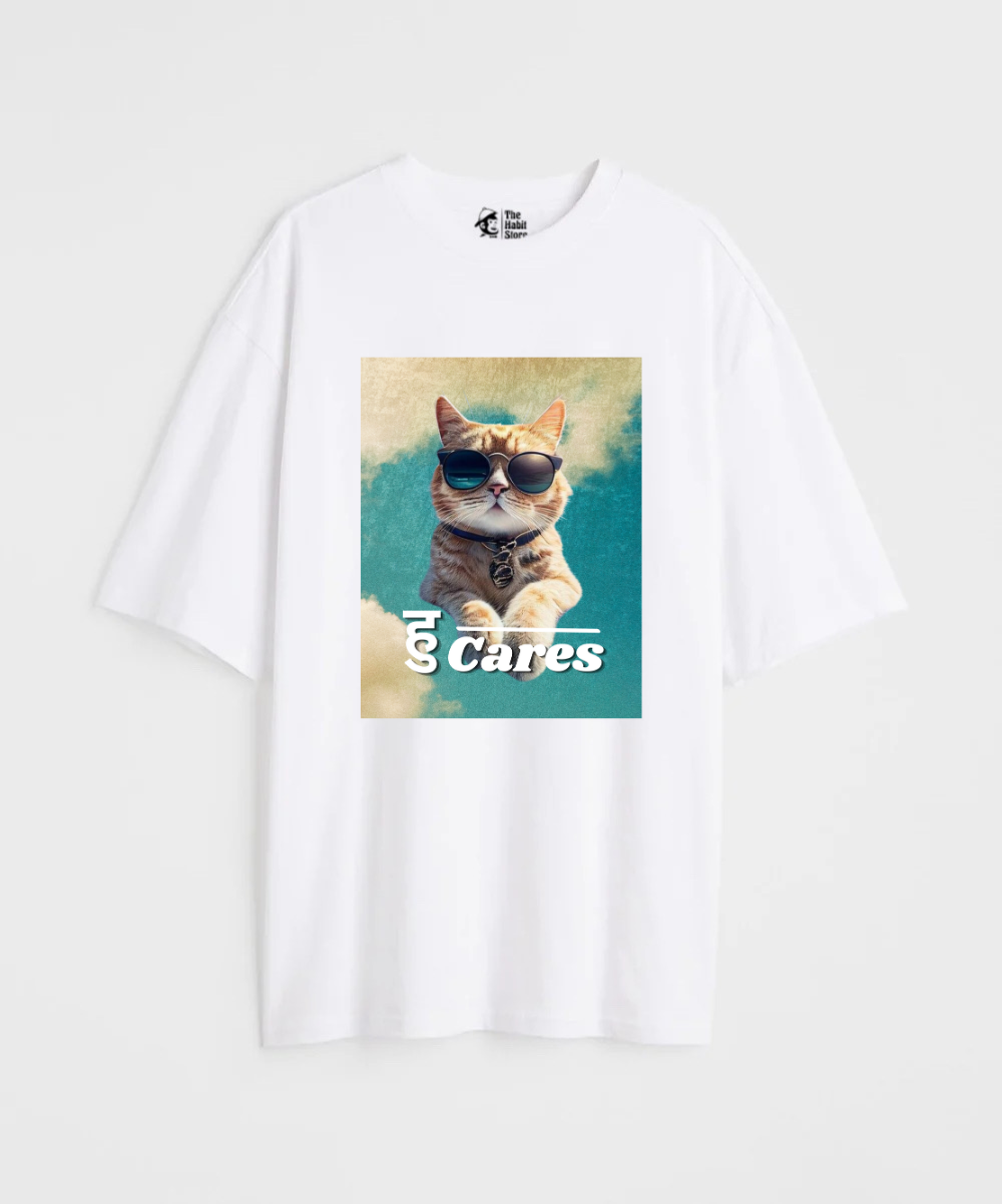 हु Cares 240 GSM Unisex Oversized T-shirt