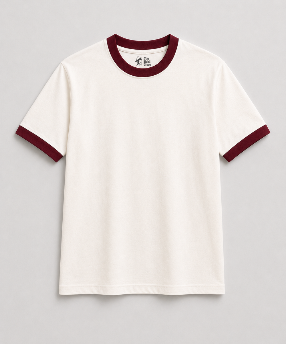 Off White Ringer T-Shirt