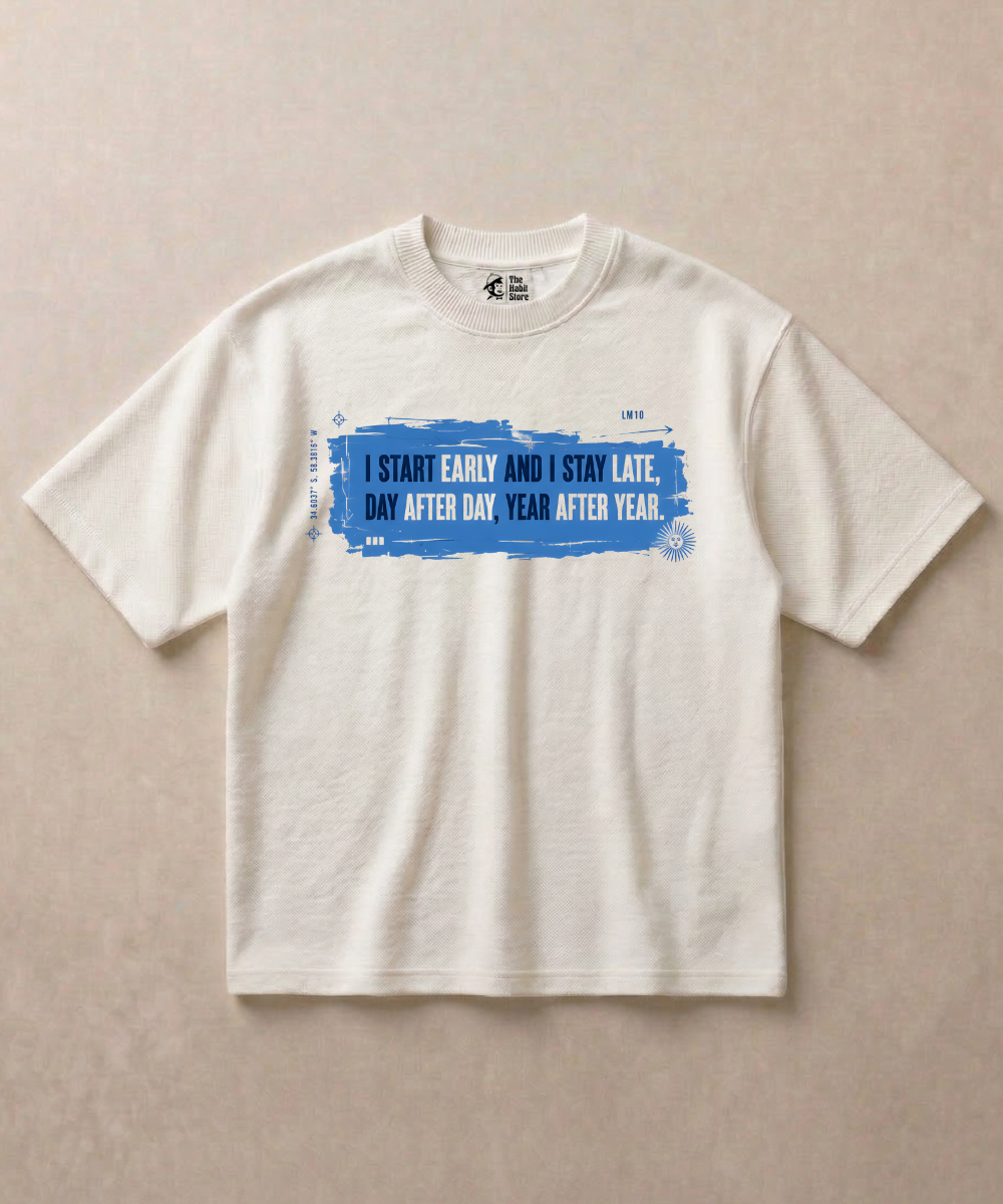 Messi Argentina — Premium Football French Terry Oversized T-shirt