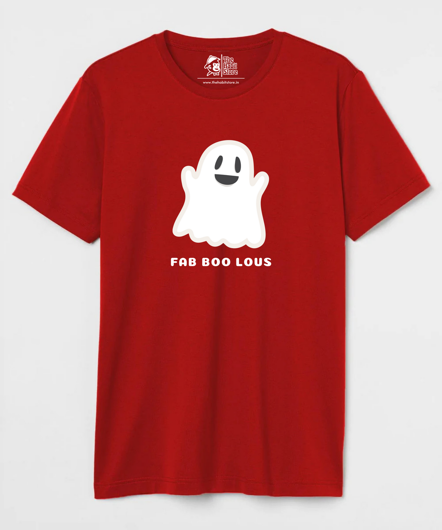 Fab Boo Lous Unisex Round Neck Half Sleeve T-shirt