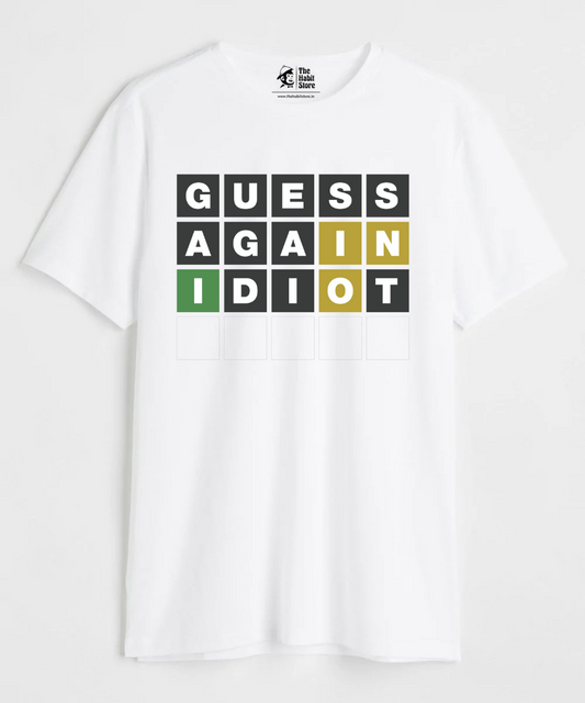 Guess Again Unisex Round Neck Half Sleeve T-shirt