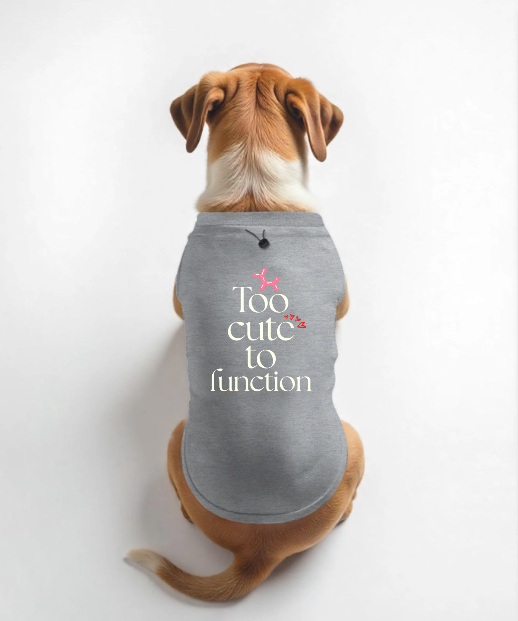 Too Cute To Function Dog T-Shirt