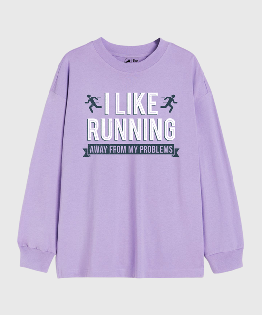 Running Away - Cozy Delight: Winter Bliss Unisex Oversized Sweatshirt (400 GSM)