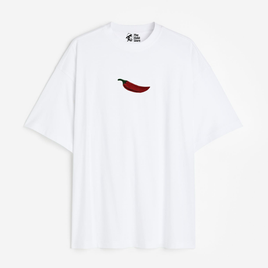 Too Hot To Handle 🌶 Embroidered Lightweight 180 GSM Unisex Oversized T-shirts