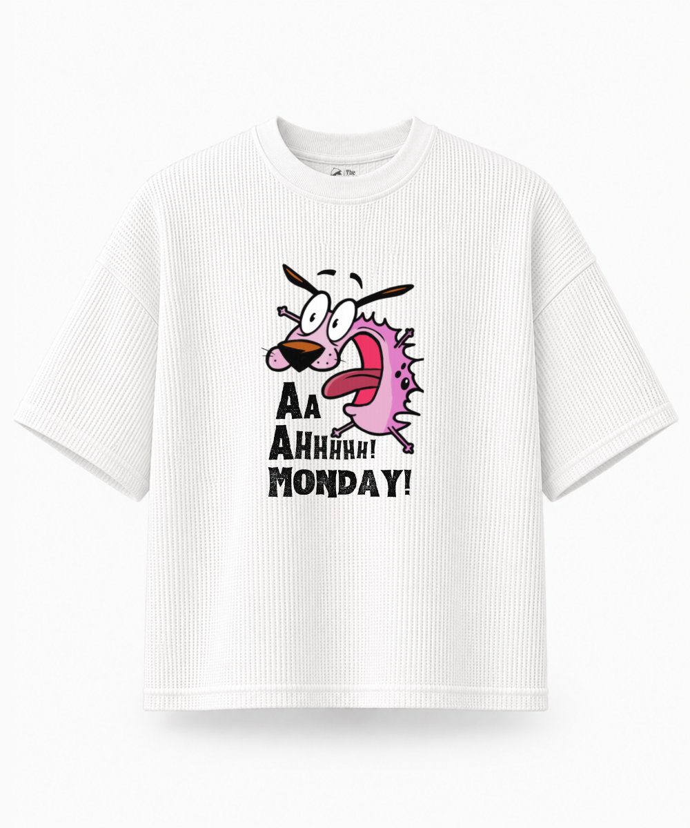 Monday — Waffle Knit Boxy Oversized T-shirt