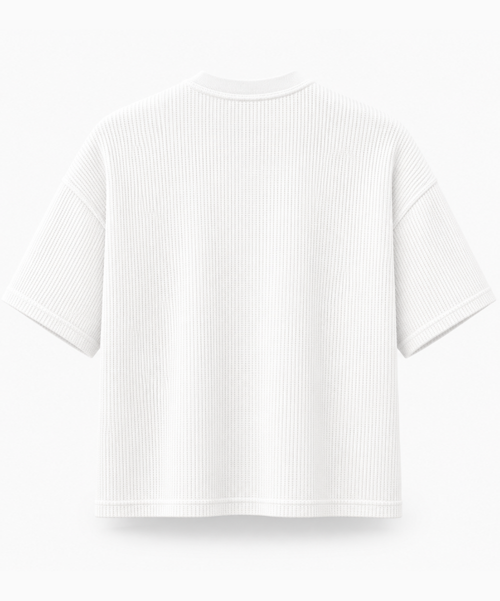 Just Deal With It — Waffle Knit Boxy Oversized T-shirt