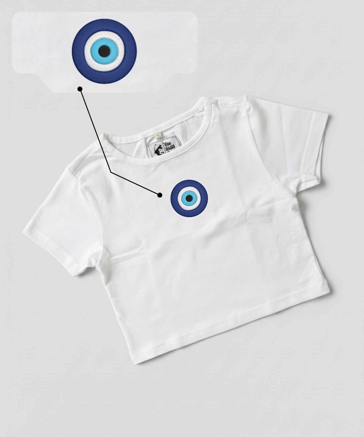 Good Vibes Only 🧿 Embroidered Women's Baby Tee