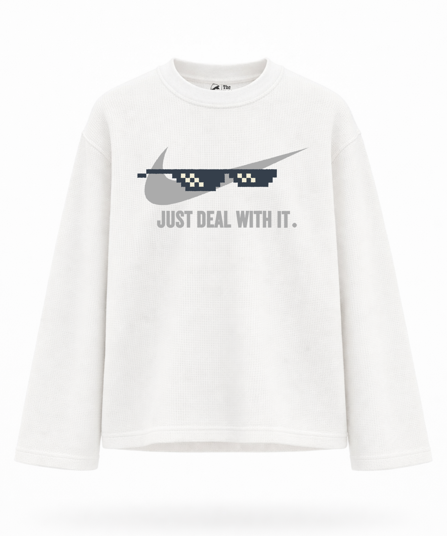 Just Deal With It - Waffle Knit Oversized Full Sleeve