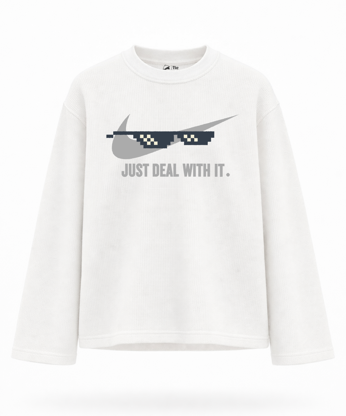 Just Deal With It - Waffle Knit Oversized Full Sleeve