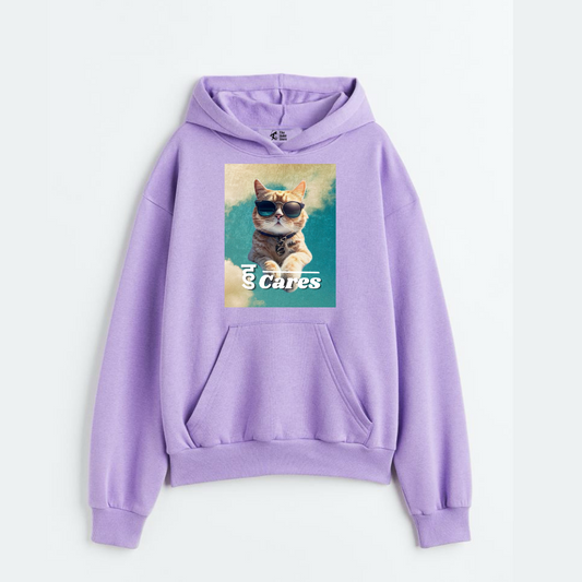 "हु Cares - Oversized Winter Dreams: Premium 400 GSM Hoodies"