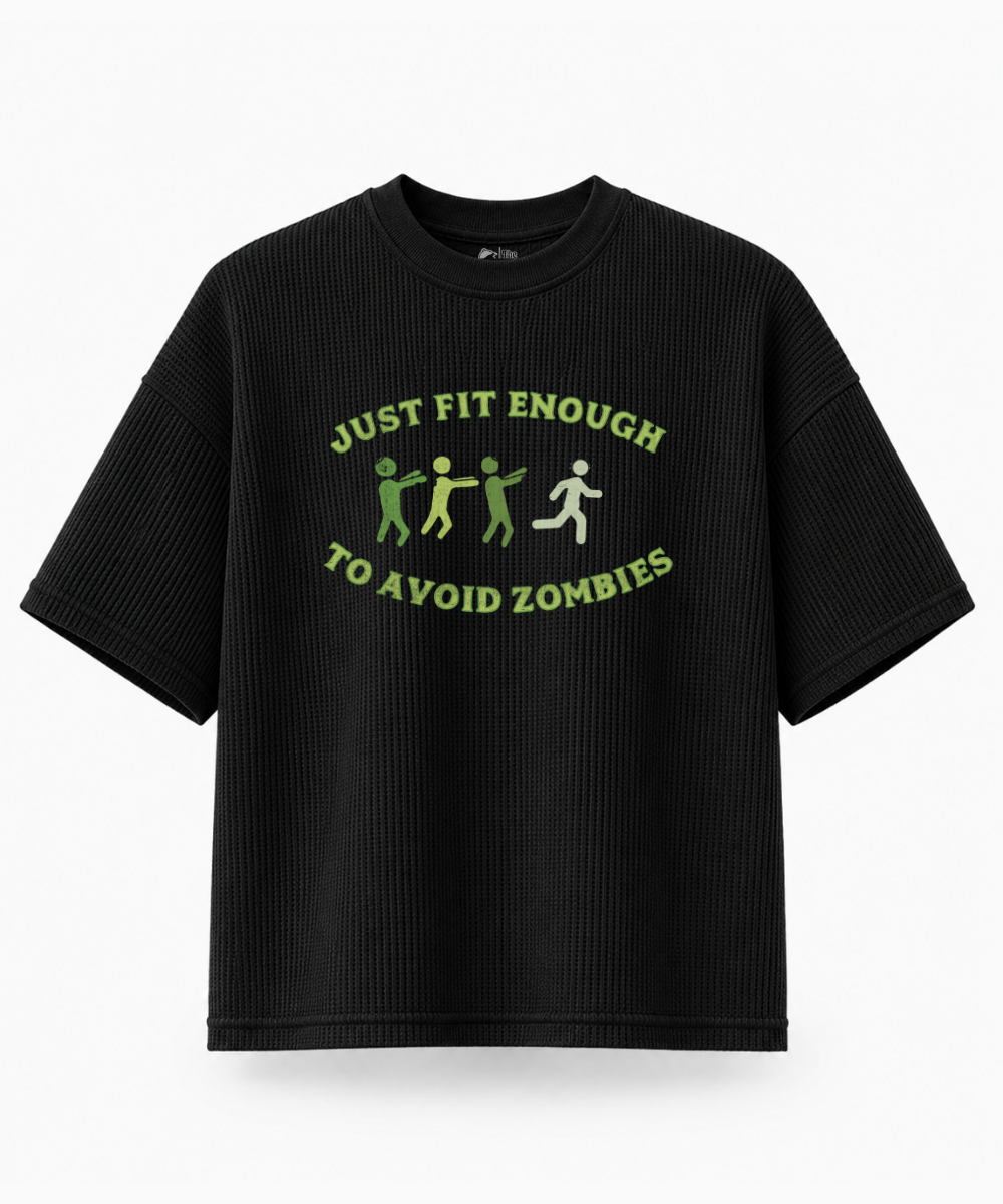 Optimal Fitness — Waffle Knit Boxy Oversized T-shirt
