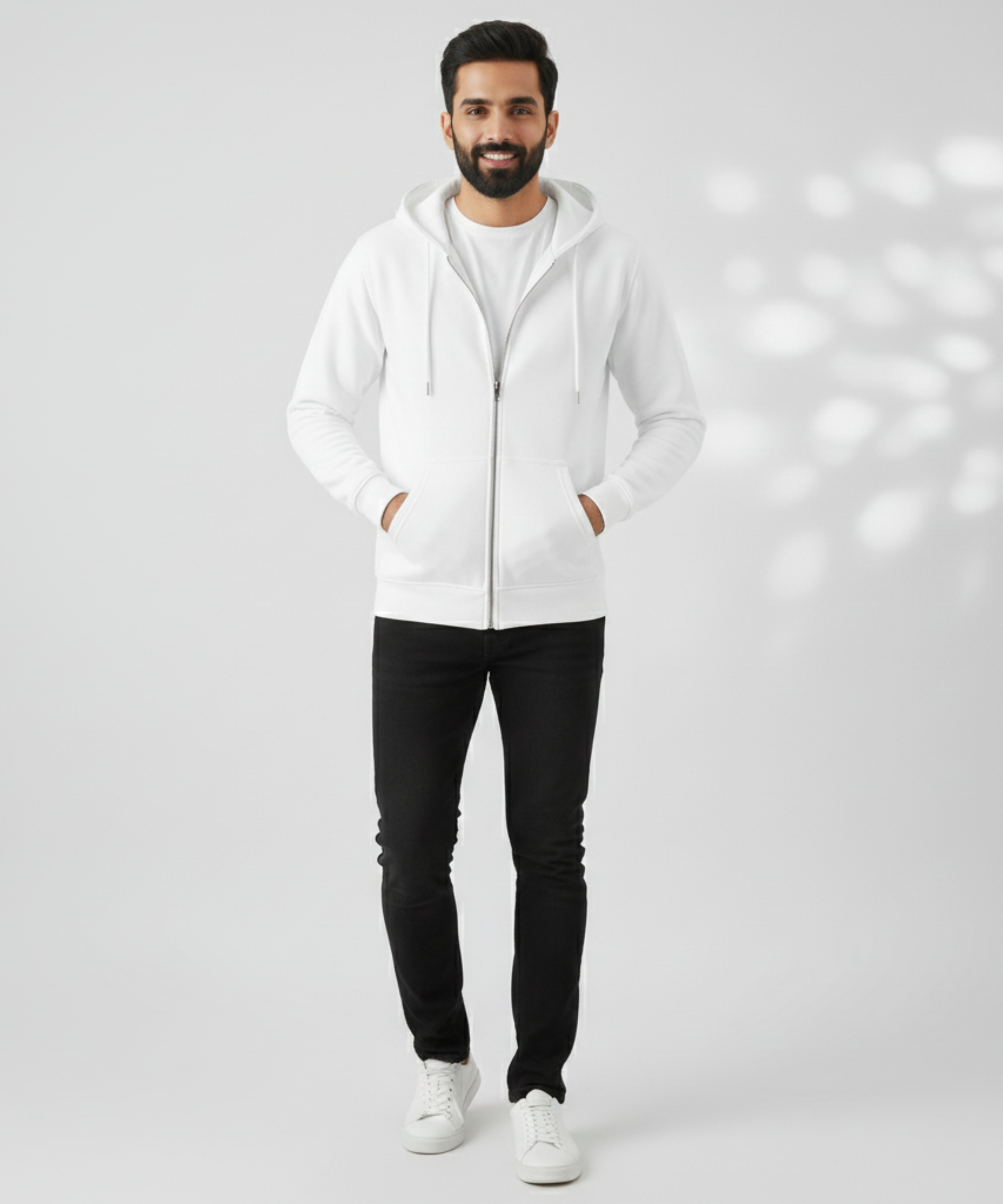 Cozy Haven: Unisex 400 GSM Fleece Wonderland Zipper Hoodie
