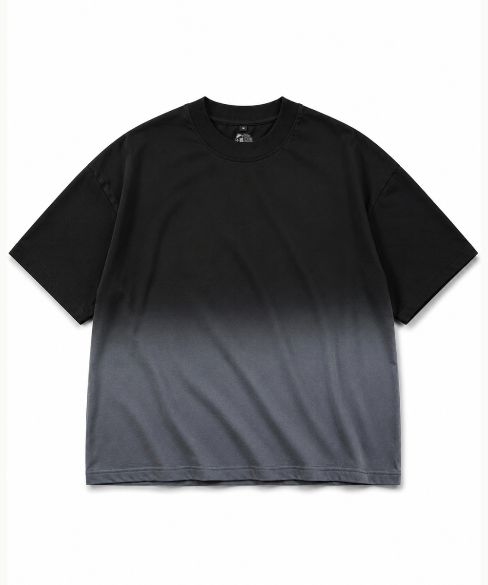 Black Ombre Oversized T-shirt — Boxy Fit