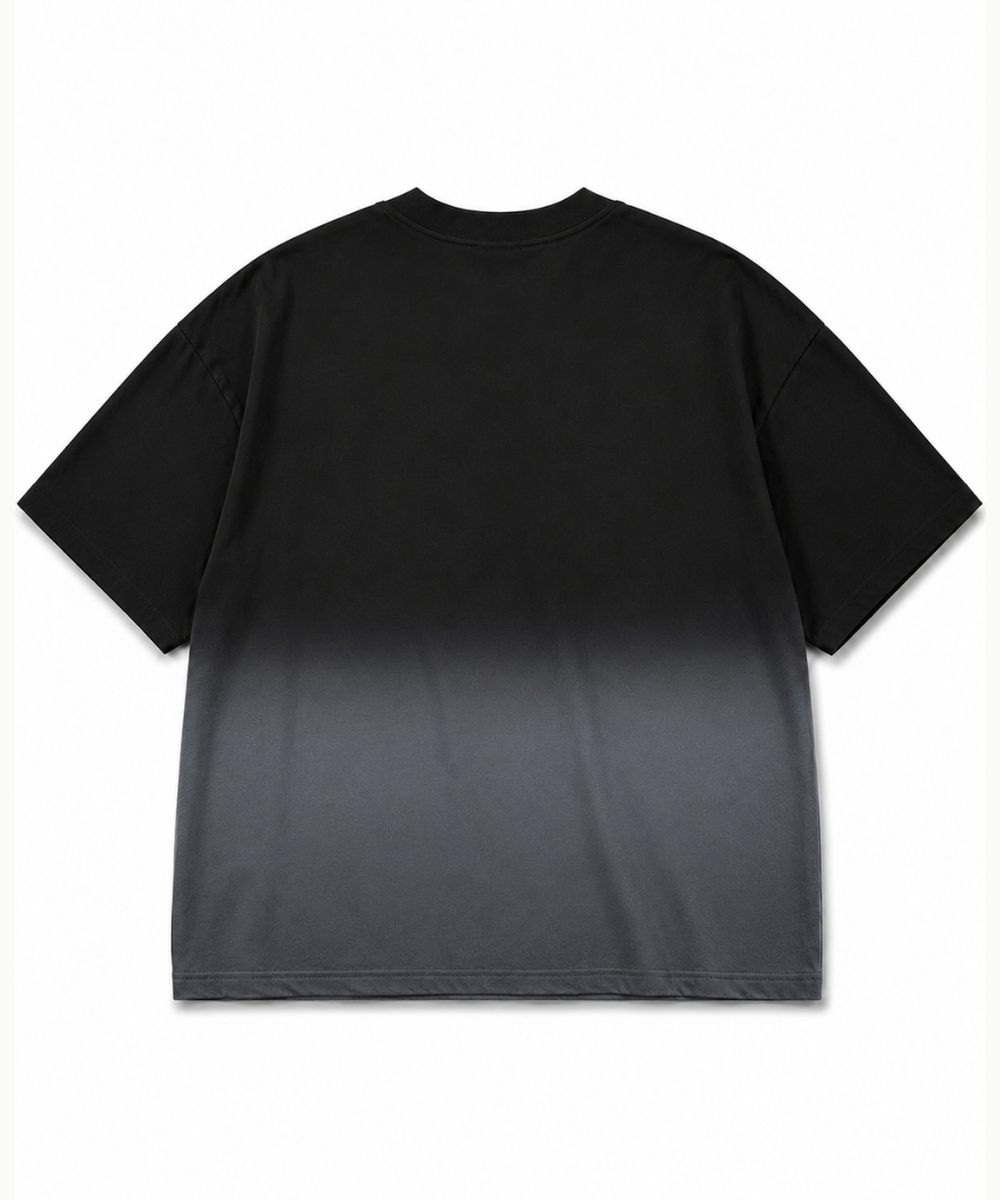 Black Ombre Oversized T-shirt — Boxy Fit