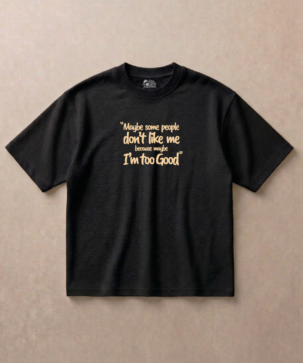 Ronaldo Too Good Black — Premium Football French Terry Oversized T-shirt
