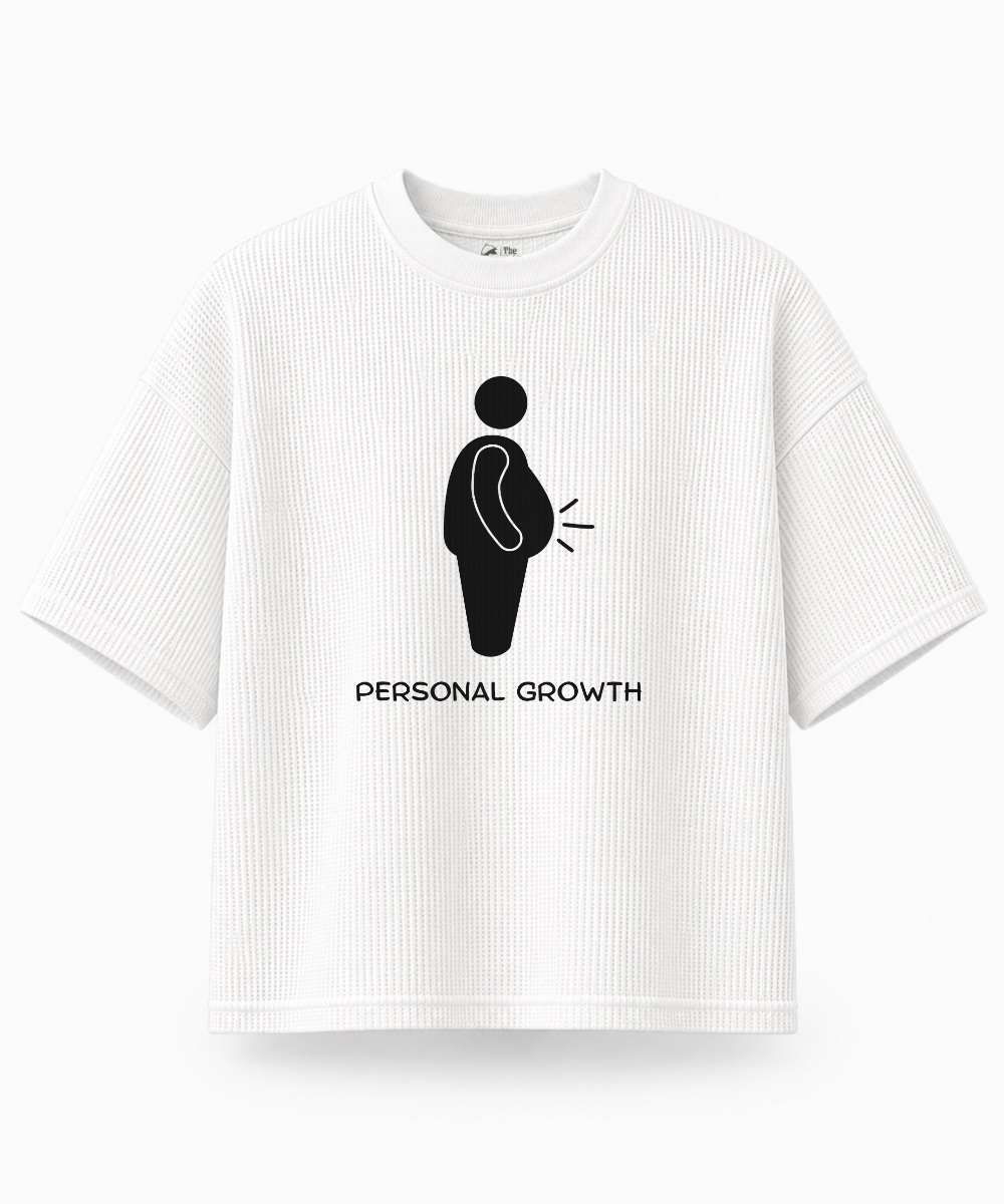 Personal Growth — Waffle Knit Boxy Oversized T-shirt