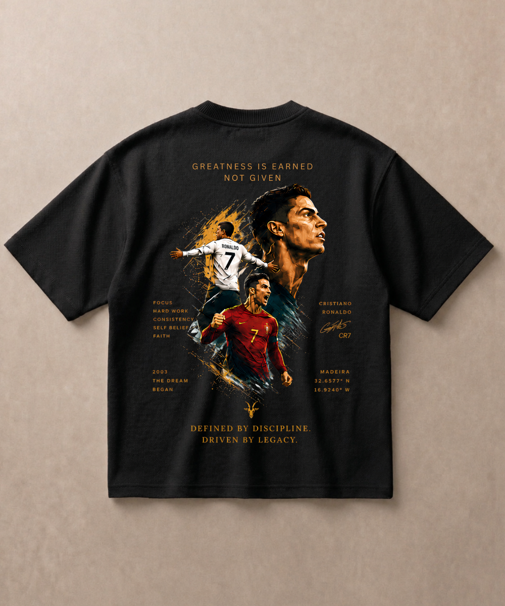 Ronaldo — Premium Football French Terry Oversized T-shirt