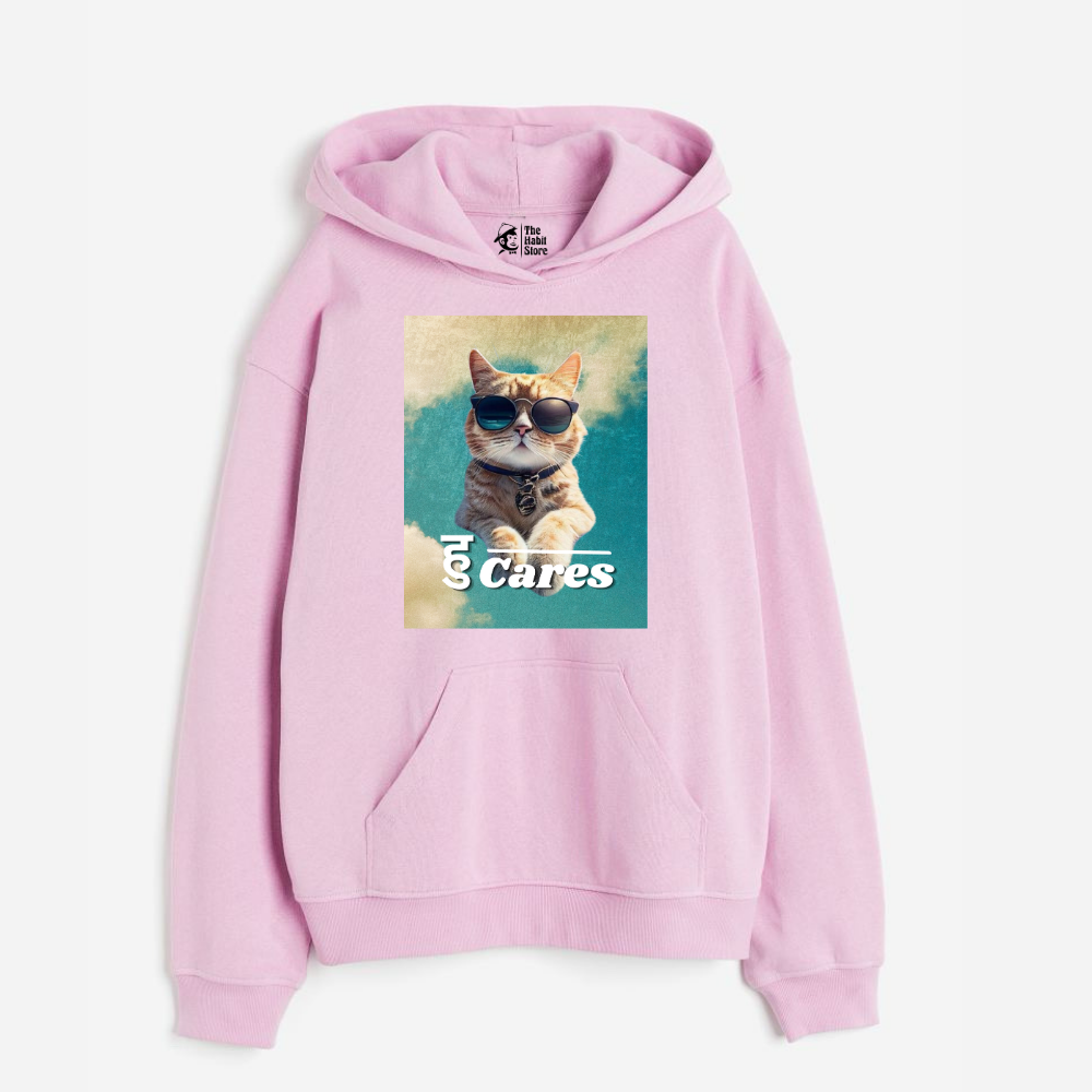 "हु Cares - Oversized Winter Dreams: Premium 400 GSM Hoodies"
