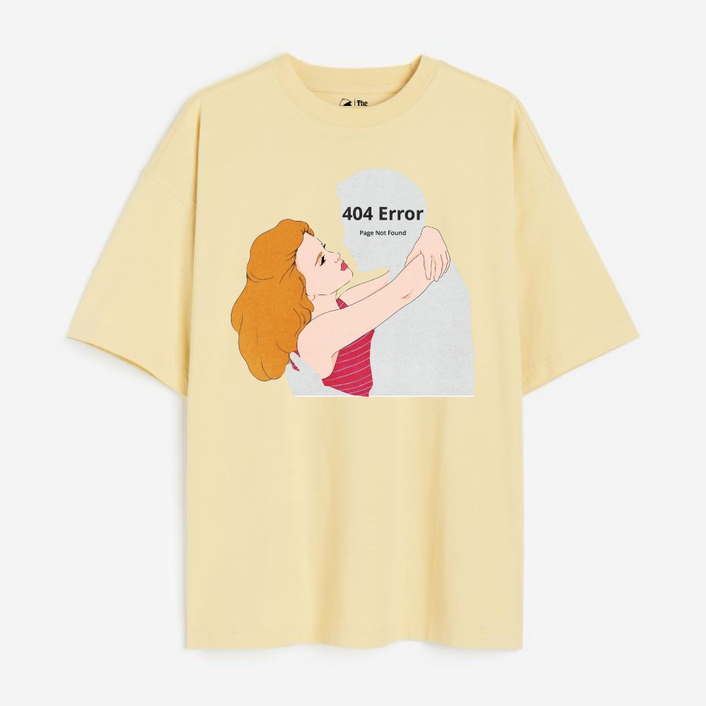 Error 404 Not Found Lightweight 180 GSM Unisex Oversized T-shirts